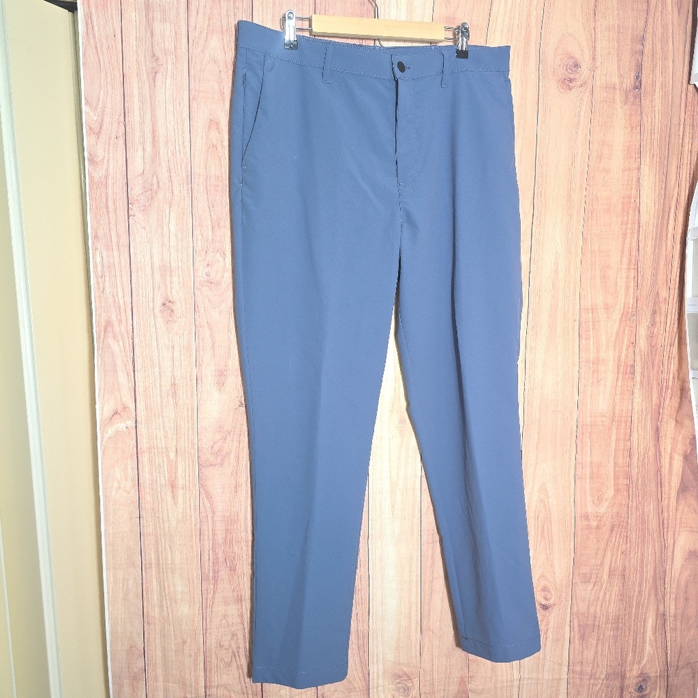Banana Republic Pants Men’s 38 Blue Flat Front Chino Nylon Stretch Golf Casual